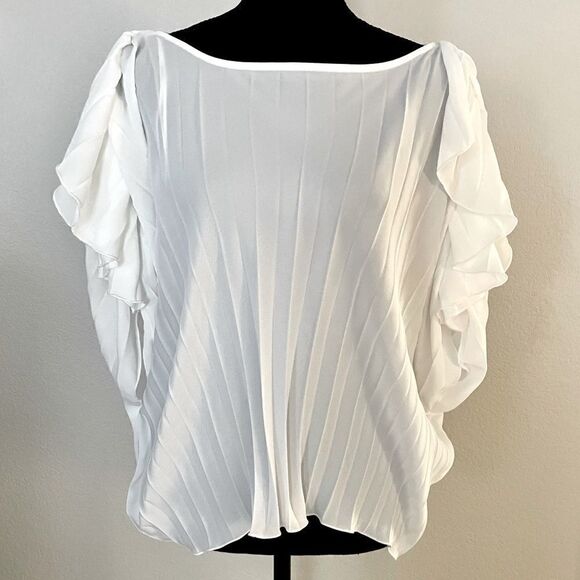 NWT Zara Drop Sleeve Pleated Top - Picture 1 of 8